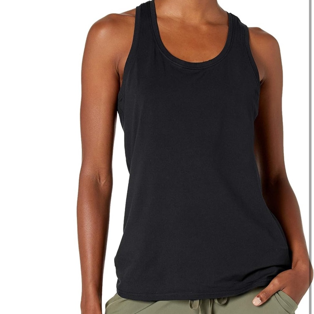 Amazon Essentials Women's Tech Stretch Racerback Tank Top Black